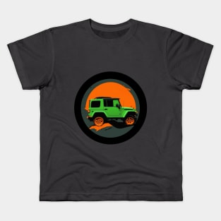 Jeep Vehicle dark orange design Kids T-Shirt